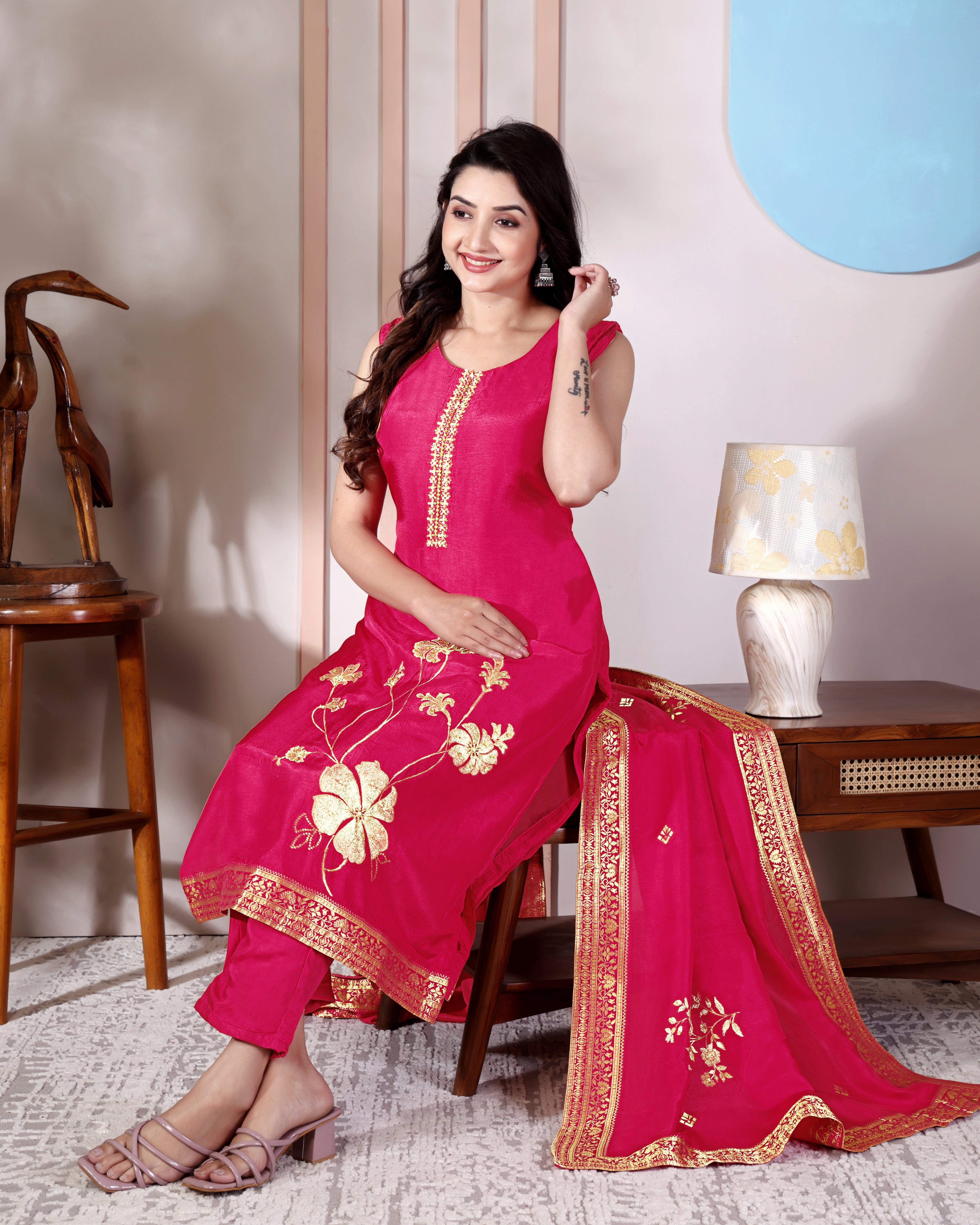 Rose Luxe – Pink Festive Suit