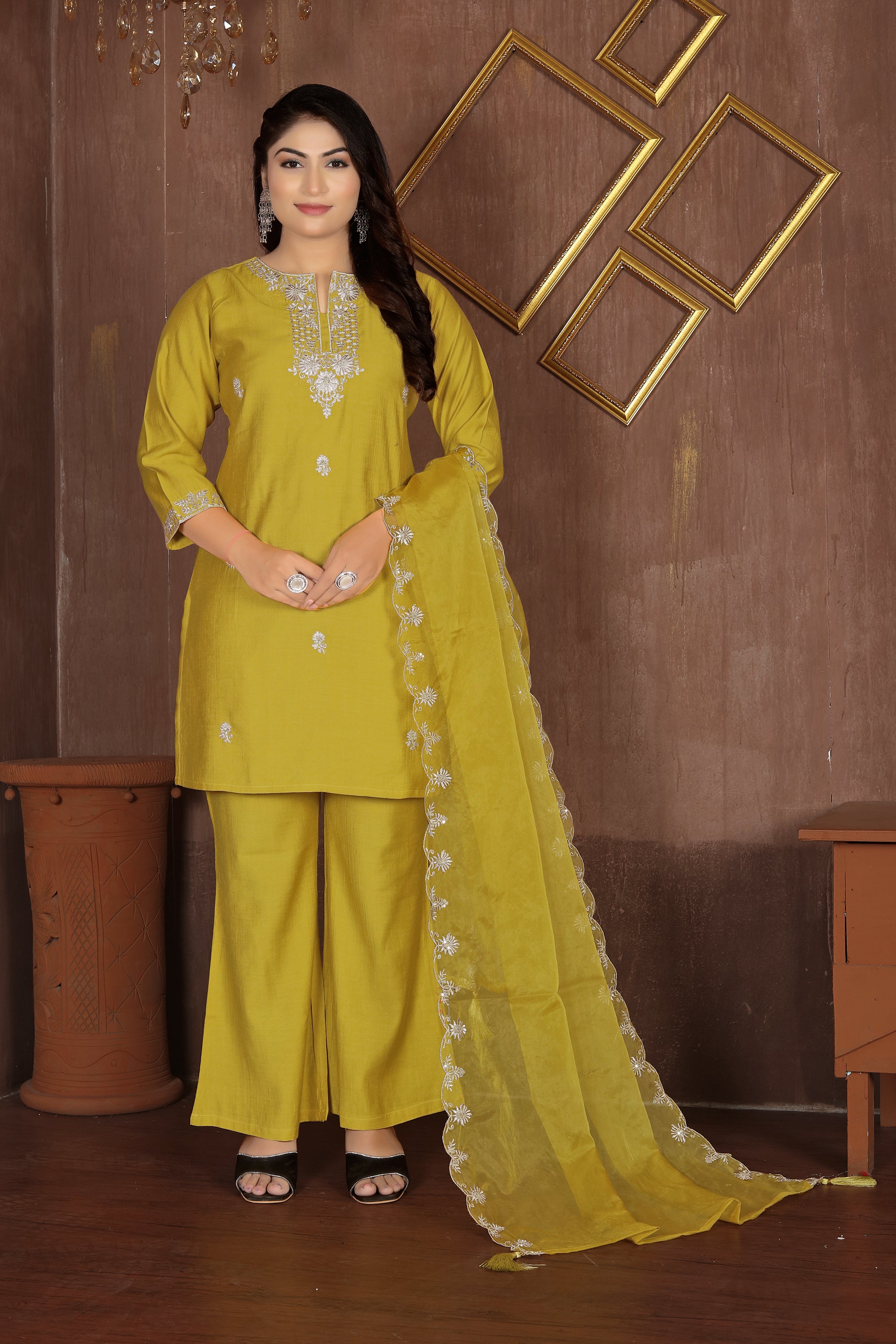 Golden Serenity – Mustard Designer Suit