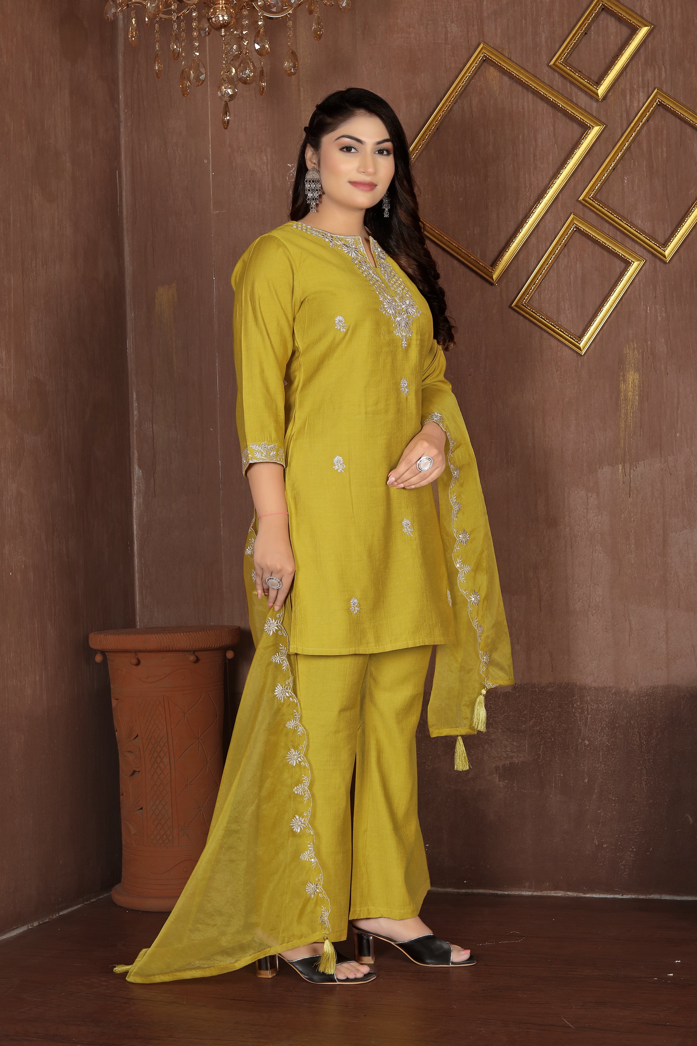 Golden Serenity – Mustard Designer Suit