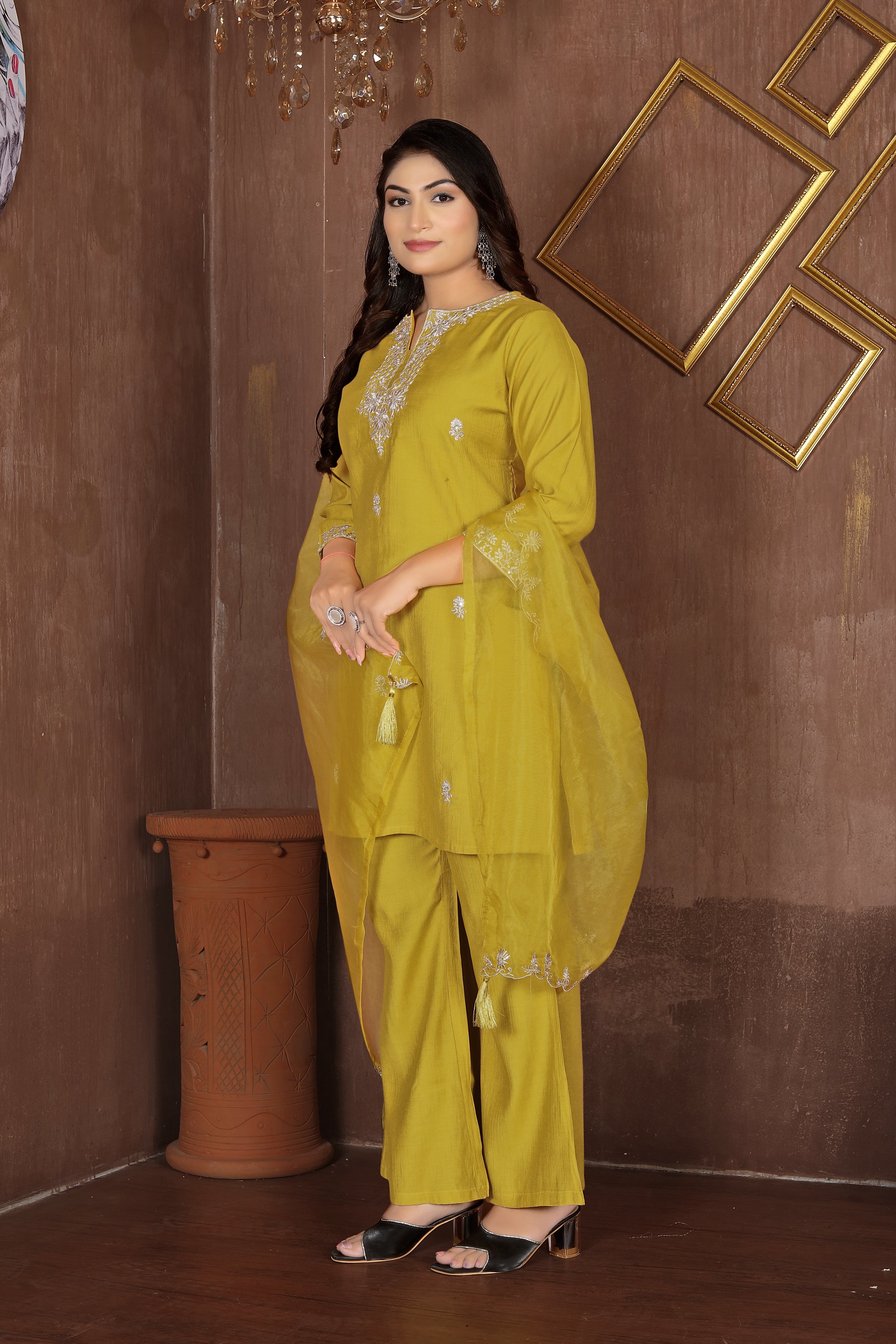 Golden Serenity – Mustard Designer Suit